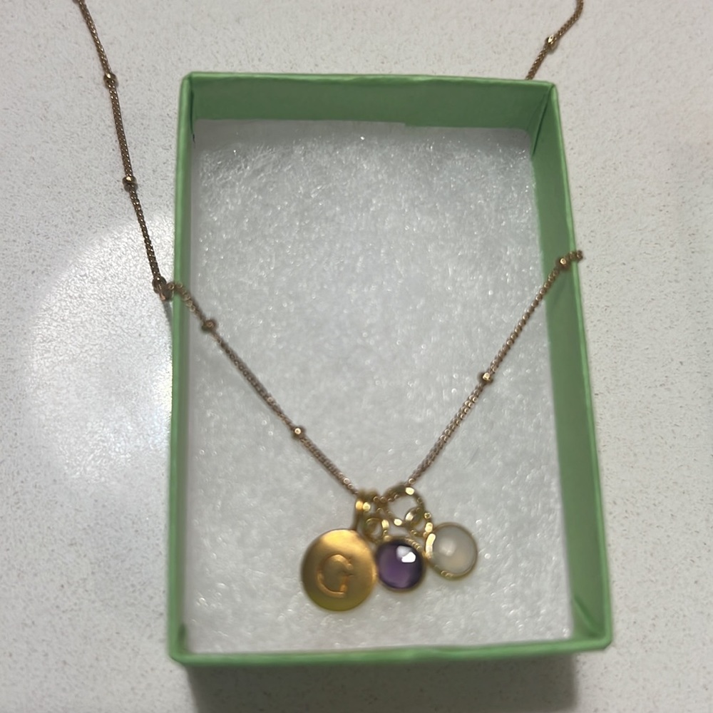 Kt Collection Nyc, Custom Initial Charm Necklace - image 3